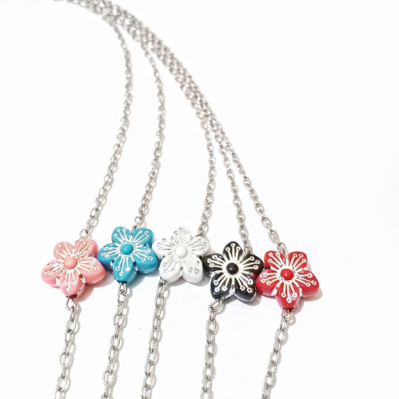 Kalung Gantungan Masker Strap Hanging Mask Korean Flower Charm Series Korea Bunga Rantai Multifungsi