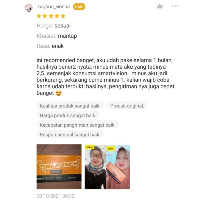 SMART VISION (ORANGE) 100% ORI-3