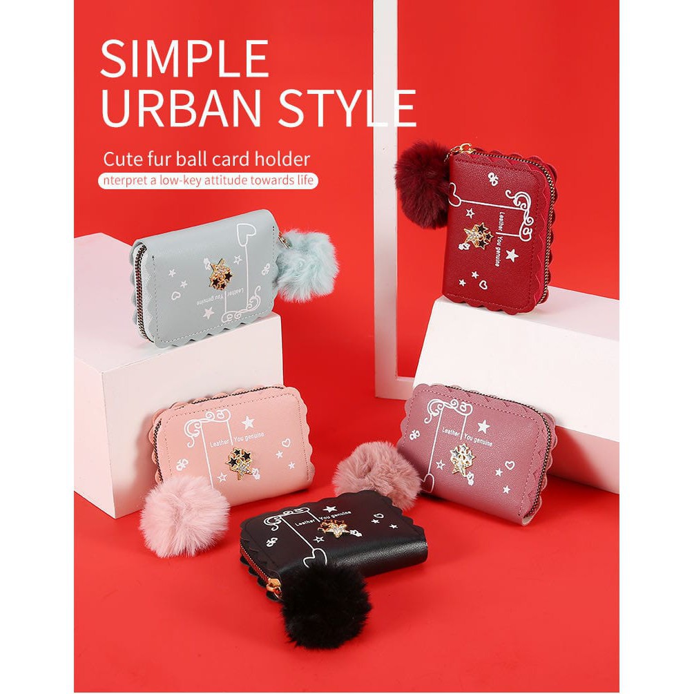 (COD) DOMPET WANITA POM2 KOREAN FASHION WALLET MALL SHOPPING