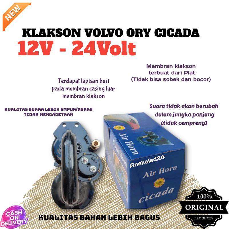 klakson scania volvo/klakson truck keong 24v