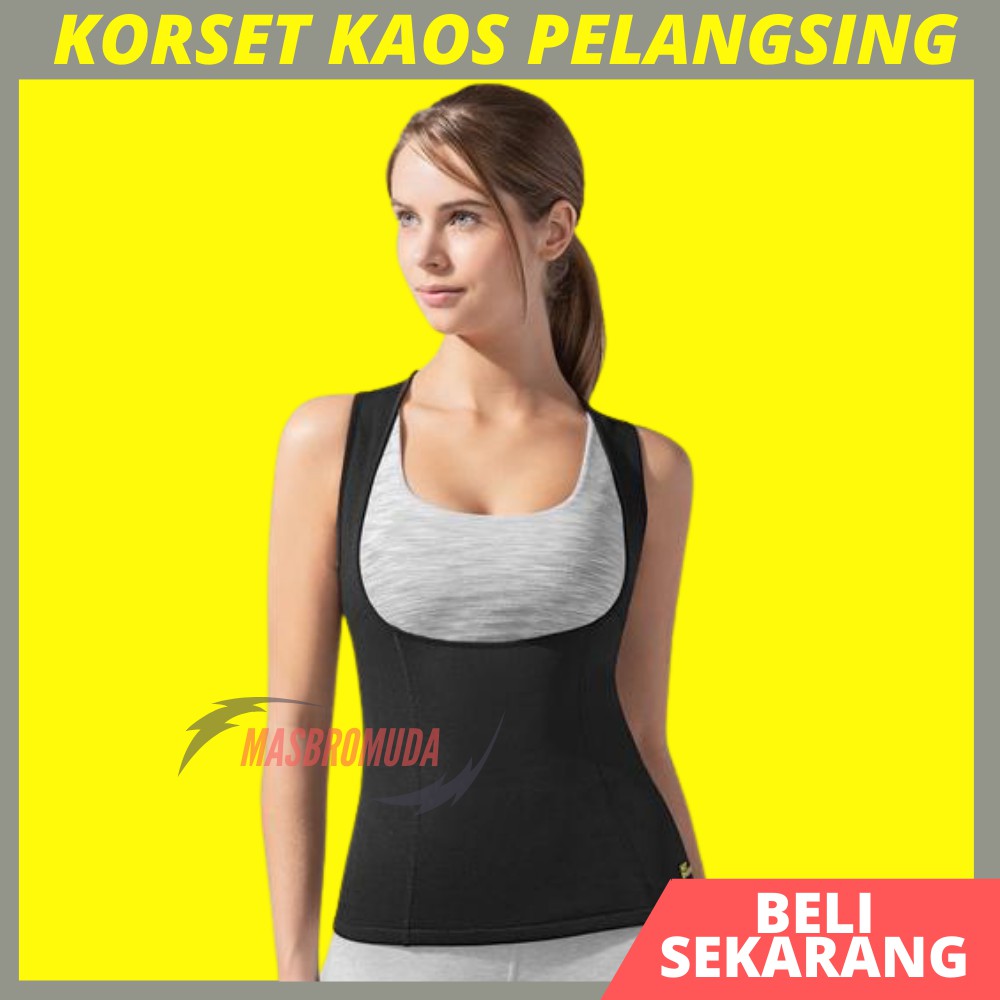 HOT SHAPER KORSET PELANGSING ROMPI PEMBAKAR LEMAK PERUT PENYANGGA PAYUDARA BAJU OLAHRAGA BJ05