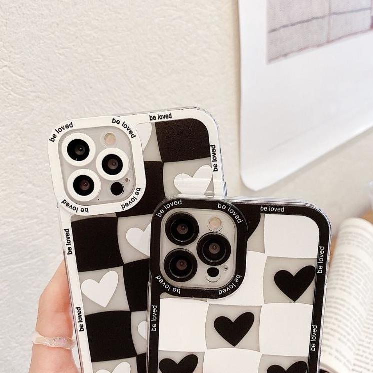 Murah Meriah SOFT CASE CASE BLACK WHITE LOVE OPPO A5S A7 A11K A12 2020 F9 A1K A3S A5 2020 A9 2020 A1