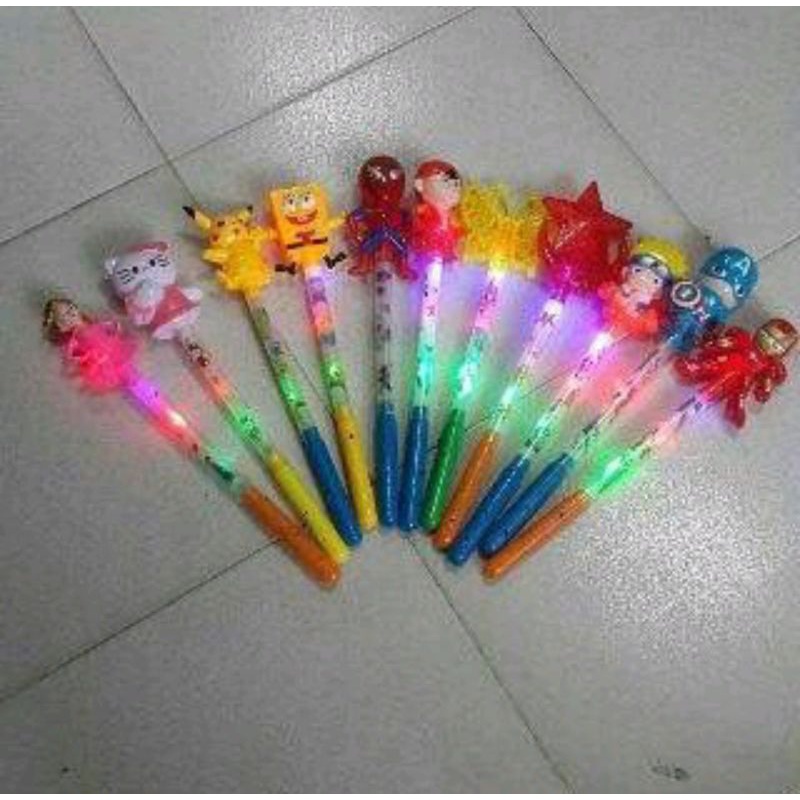 mainan stik lampu anak / stik lampu karakter