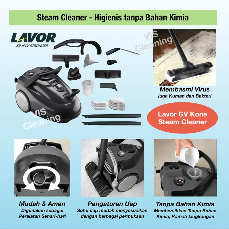 Hot Steam Cleaner Lavor GV Kone (Mesin Sanitasi / Pembersih dgn Uap Panas)