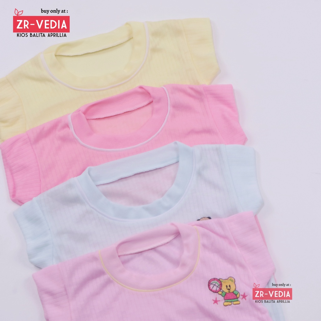 (SATUAN) Set Kaos Oblong Bayi 0-6 Bulan / SNI Pakaian Tidur Atasan Baju Baby Perempuan Laki Kado Bayi