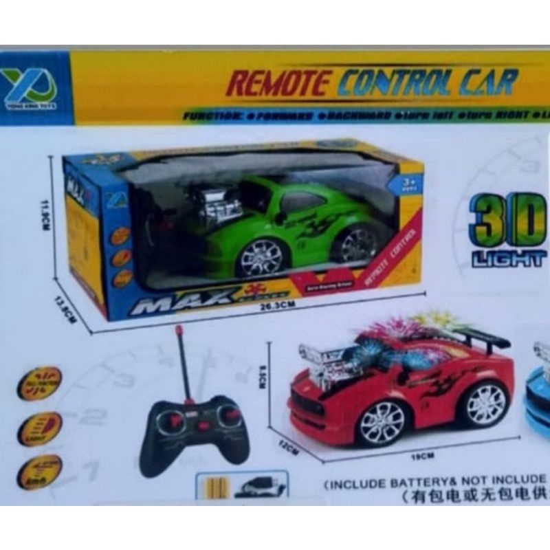 Mainan Anak Mobil Remote Control RC Max Car Auto Racing Driver 3DLight