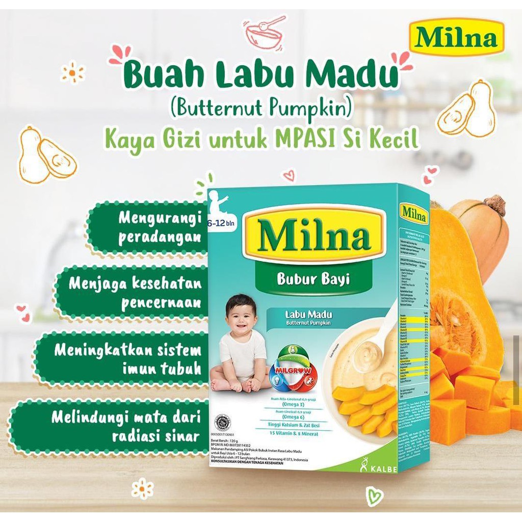 Milna Bubur Bayi 6-12bln / 8-12bln Kemasan Baru