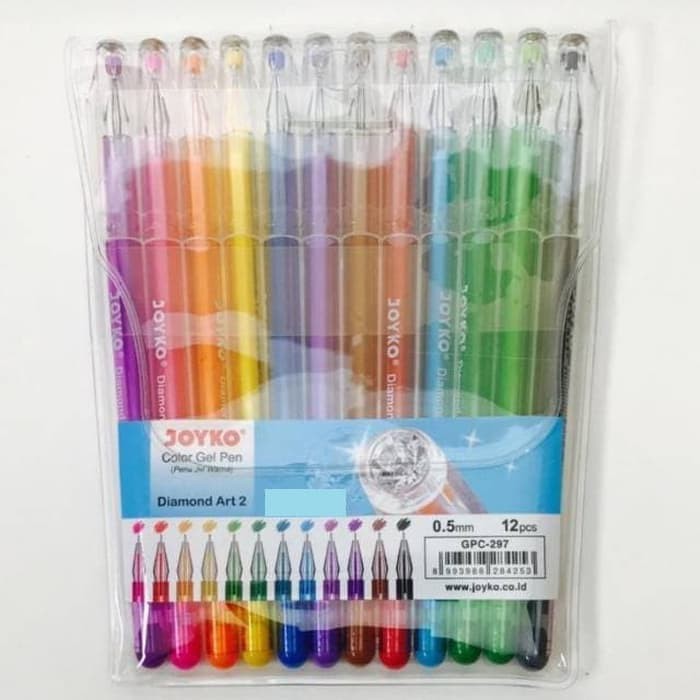 

TERBARU Pulpen/ Ballpoint / Pen Gel 12 Warna Joyko GPC-297