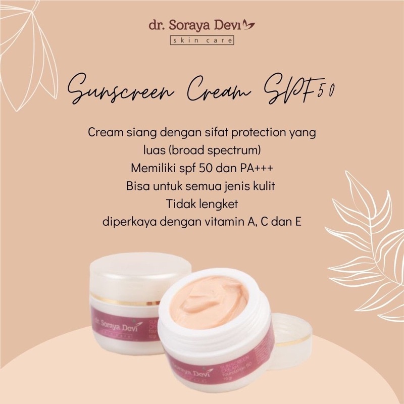 SUNSCREEN CREAM By dr. SORAYA DEVI SKINCARE