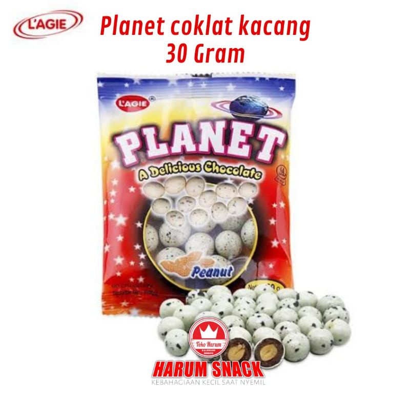 

PLANET COKLAT KACANG 30 Gram [Harum Snack Official] COKLAT ISI KACANG