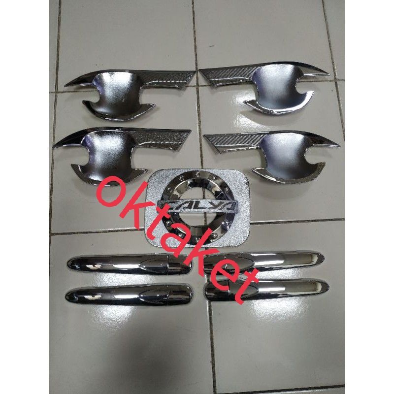 paket outer handle tank cover calya sigra sporty chrome