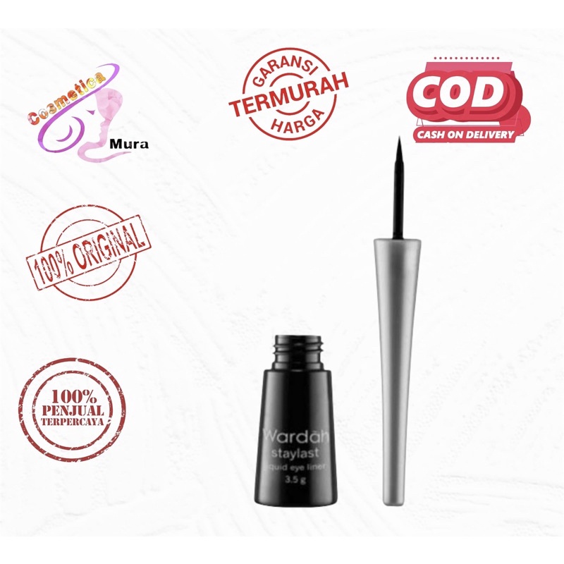 wardah eyexpert staylast eyeliner liquid 3,5 gr || wardah eyeliner liquid black stay last eyexpert