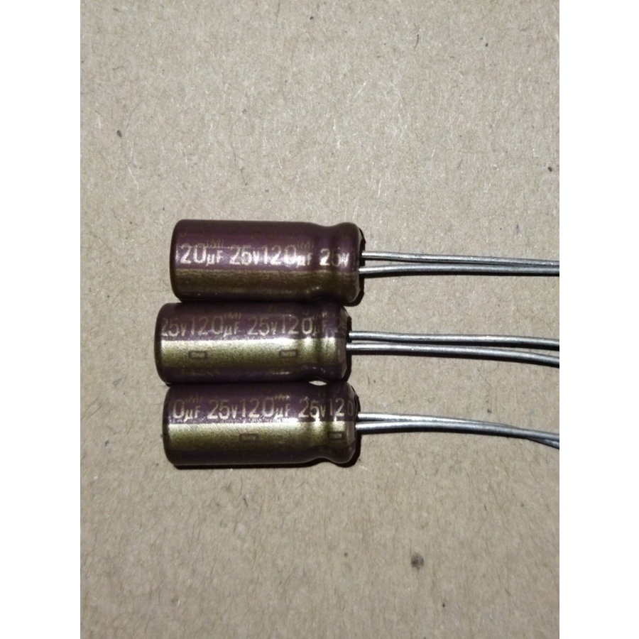KAPASITOR ELKO Capacitor Elco 120uf 120 uf 25V 50V ELNA GOLD