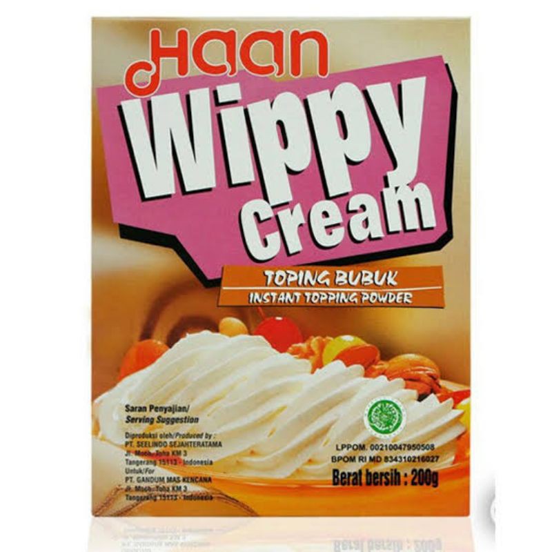 

Wippy Cream / whipped cream / Wip Krim bubuk 200 gr
