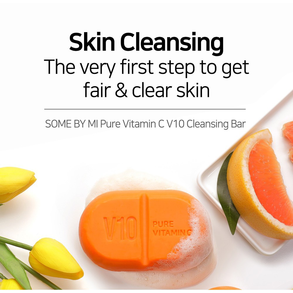 BPOM Some By Mi Pure Vitamin C V10 Cleansing Bar 106gr