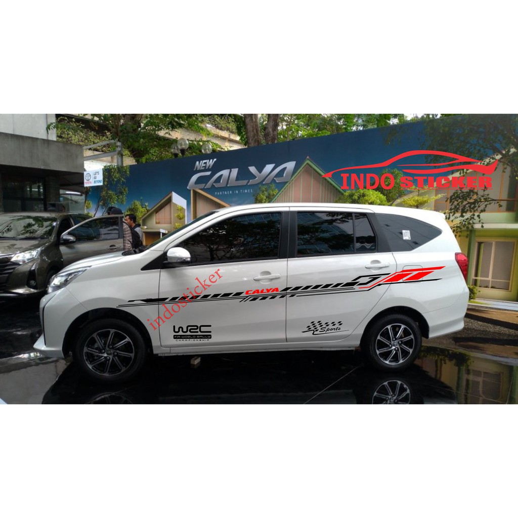 promo stiker cutting mobil calya sticker striping toyota calya