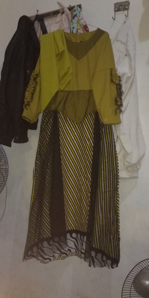 Baju Batik Couple Gamis Muslim Gaun Pakaian Wanita Kebaya Perempuan Fashion Cewek Cewe Pekalongan B6