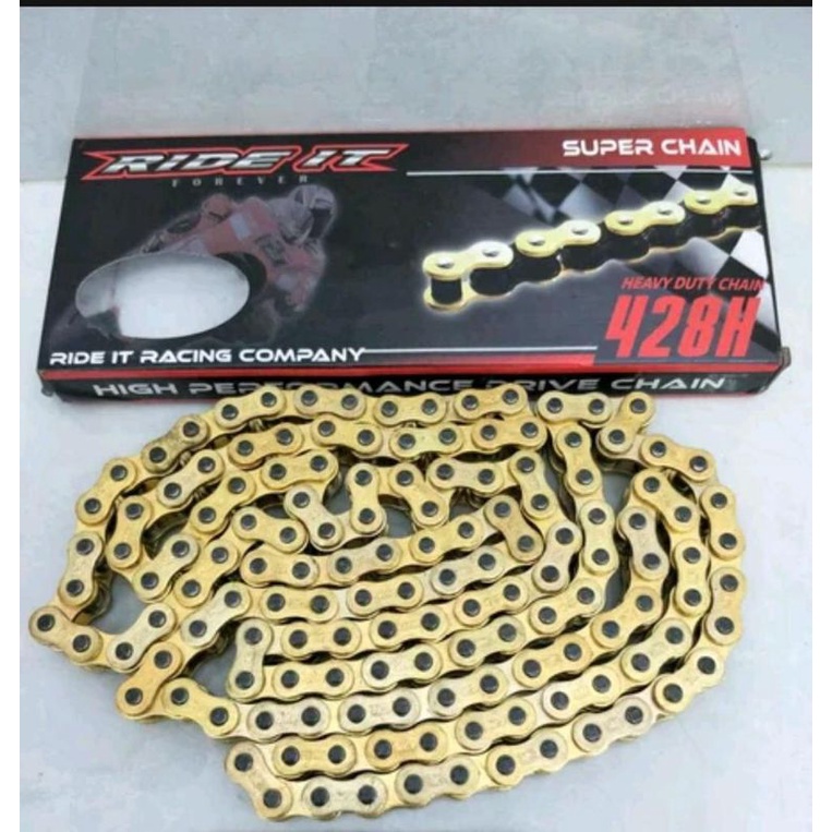 Rantai Gold Ride it UK 415H -130, 428H -130,  520H-130 Gold, 428H-140 Buat Semua Motor