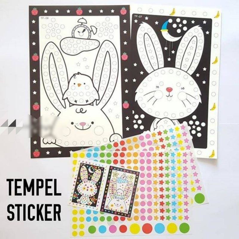 

Mainan edukasi menempel stiker dot warna sticker dot reward set lengkap