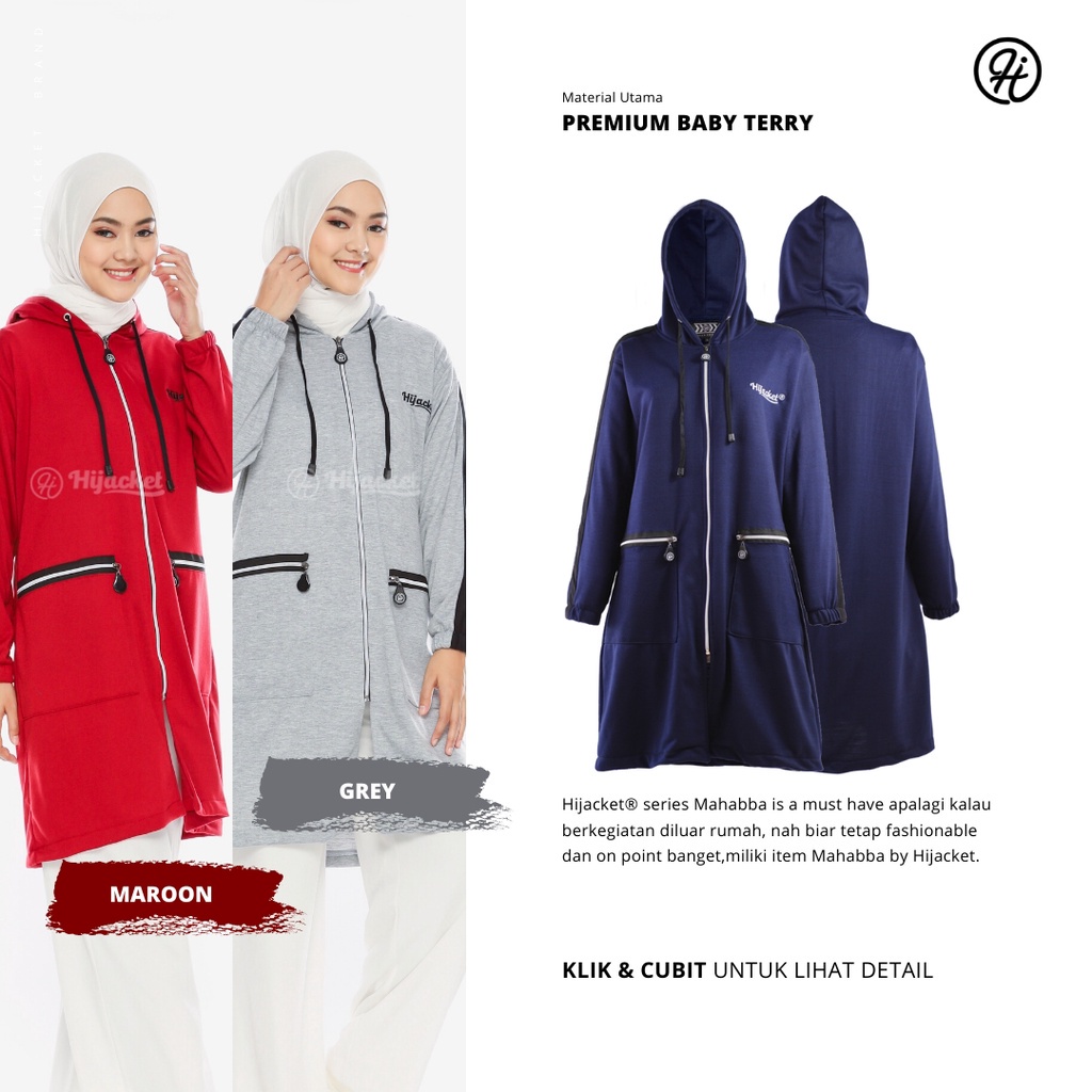 ⭐️BARU⭐️ HIJACKET MAHABBA - JAKET WANITA MUSLIMAH - ORIGINAL HIJABER SYARI HIJAKET PANJANG