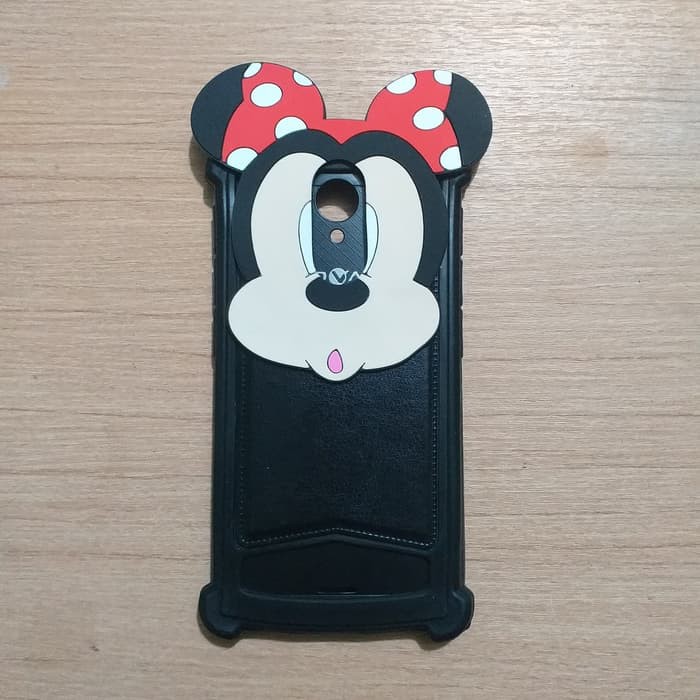 Case Advan S5E 4G Karakter Case Sil Kepala Minnie Mouse