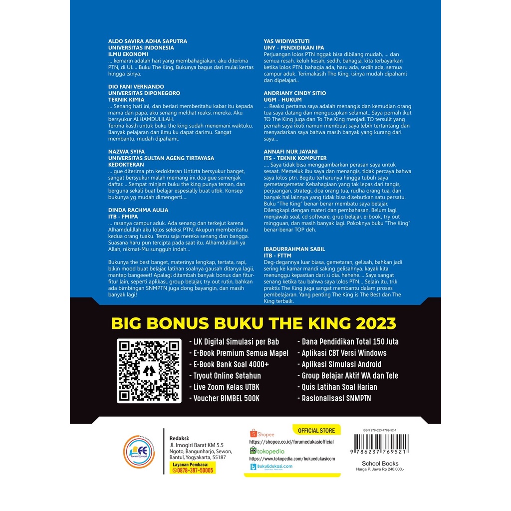 [Solusibuku Jakarta] Buku The King Bedah Kisi-Kisi SBMPTN & UM Mandiri Saintek 2023 (Forum Edukasi)-3