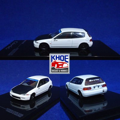 DIECAST MINIATUR HONDA CIVIC ESTILO SPOON  SKALA 1/64 BY TARMAC WORKS