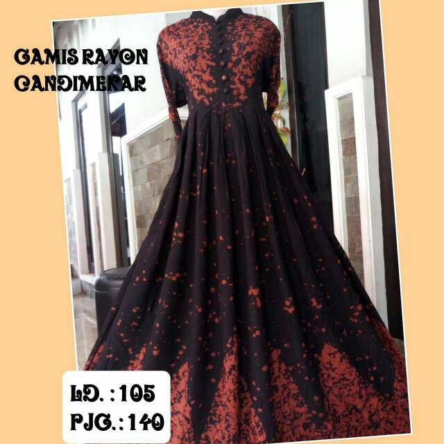 Gamis rayon candi mekar
