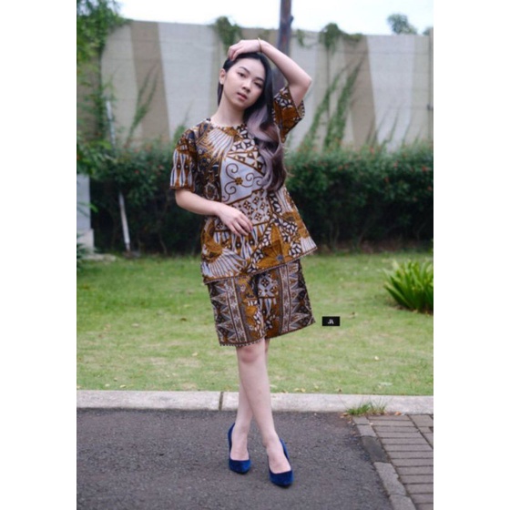 oneset batik santai/ kulot santai / baju batik/ baju santai batik