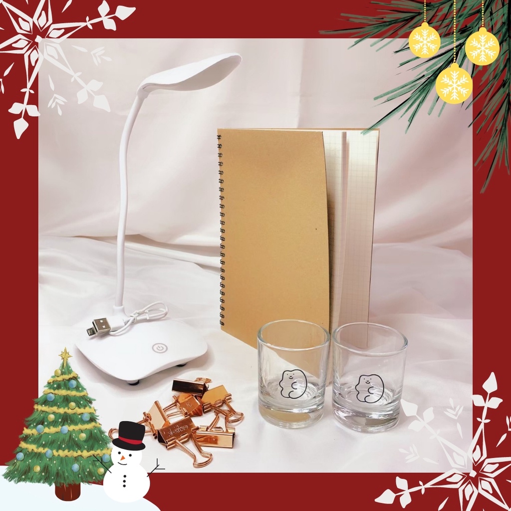 

Paket Kado Hadiah Perlatan Belajar (Lampu Meja, Notebook, Gelas, Klip)