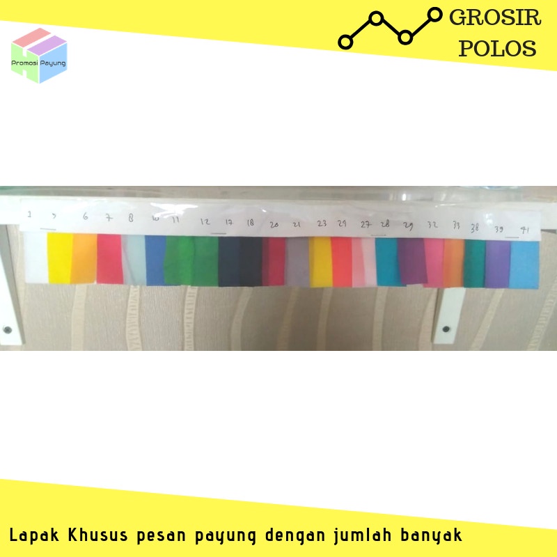 CUSTOM GROSIR payung STANDAR Custom KAIN Bebas pilih Warna + Sablon