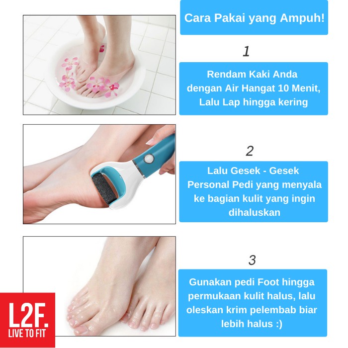 Alat Penghalus Perawatan Pembersih Kulit Tumit Kaki Kasar Personal Pedi Foot Care Spin GRATIS COD