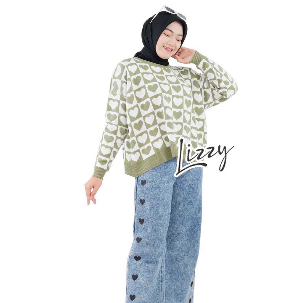 Lizzy - SWEATER LOVE SQUARE PREMIUM