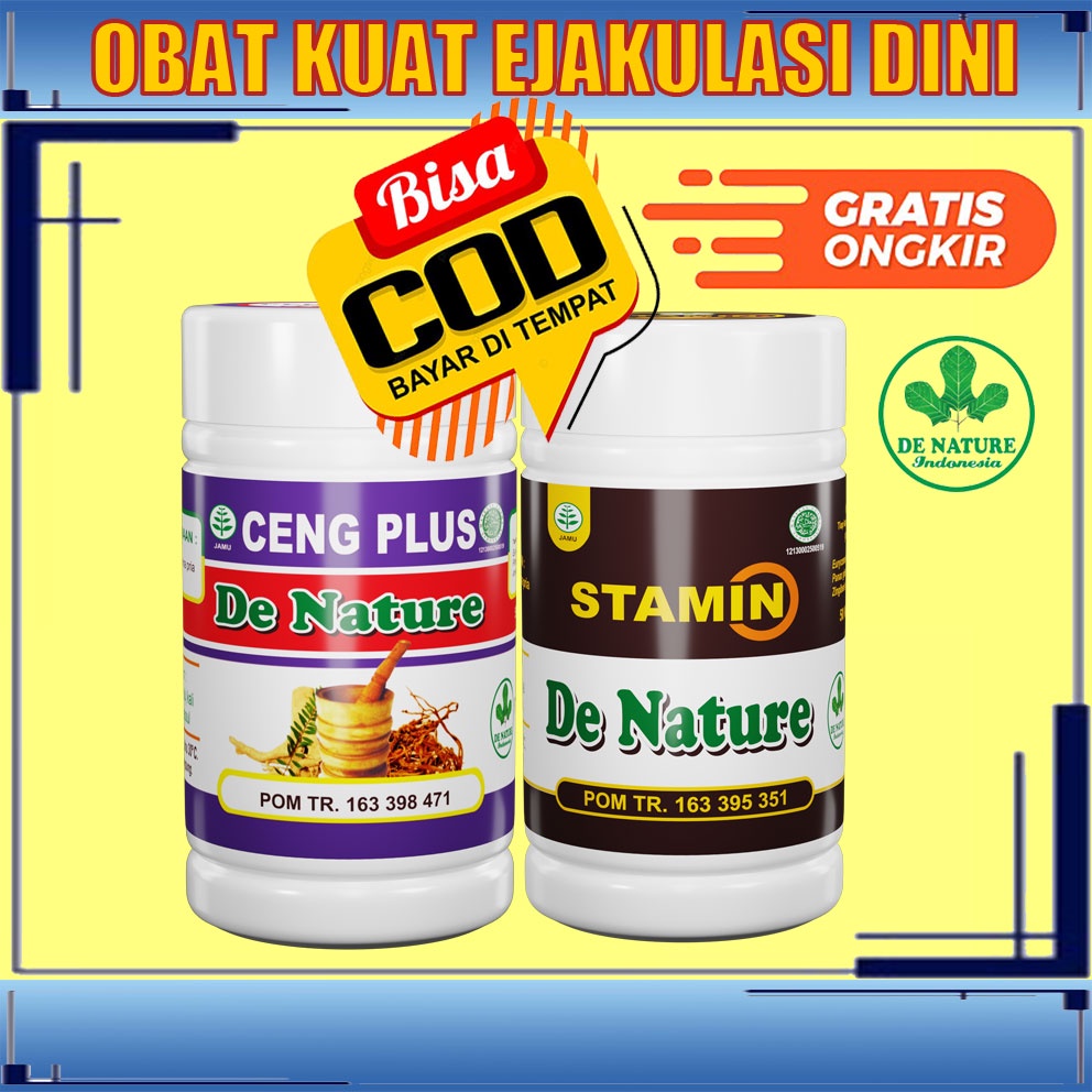 Paket khusus ejakulasi dini Ceng Plus Stamin De Nature Obat Kuat Herbal Paket Stamina Pria Penambah 