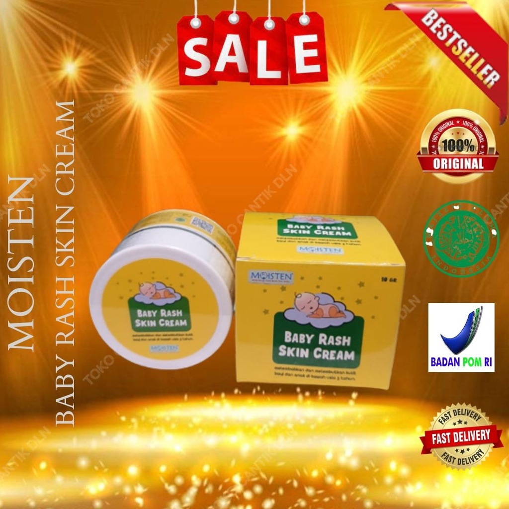 moisten baby rash skin cream 10 gr