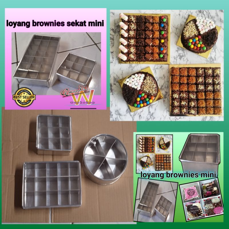 LOYANG BROWNIES MINI / LOYANG BROWNIES MINI + SEKAT / LOYANG KUE / LOYANG MINI /LOYANG MURAH / LOYAN