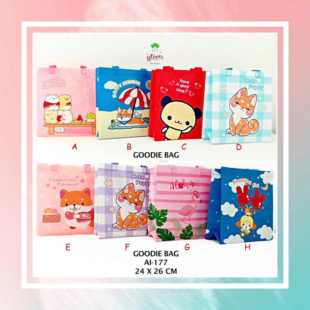 

Goodie bag Souvenir bag Tas spunbond Tas bekal Tas hampers Tas ultah anak AI-177