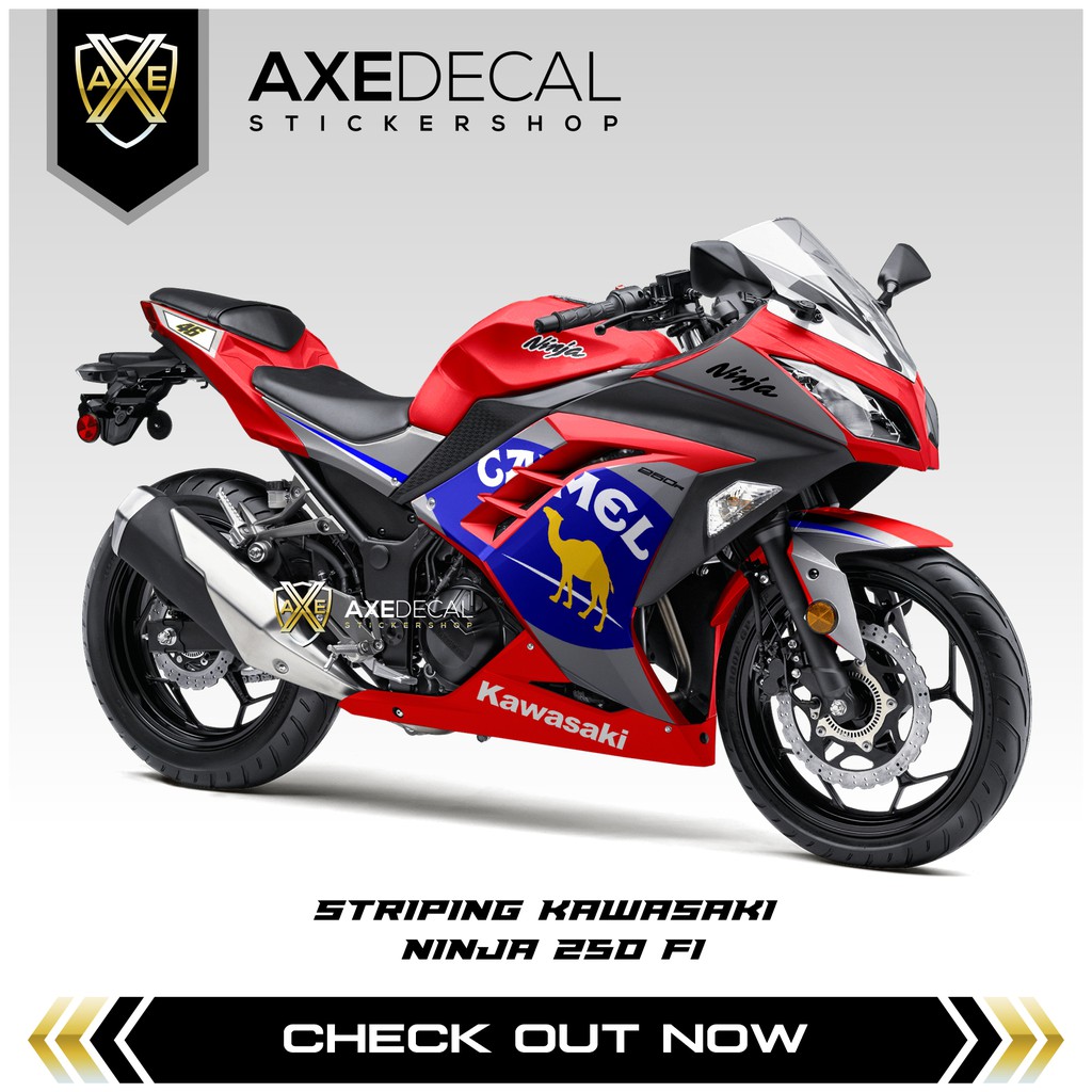 Striping Ninja 250 Fi Livery Camel Stiker kawasaki Ninja Fi