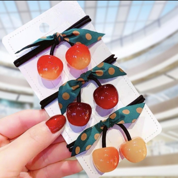 IK100 Ikat Rambut CHERRY Hair Band Korea