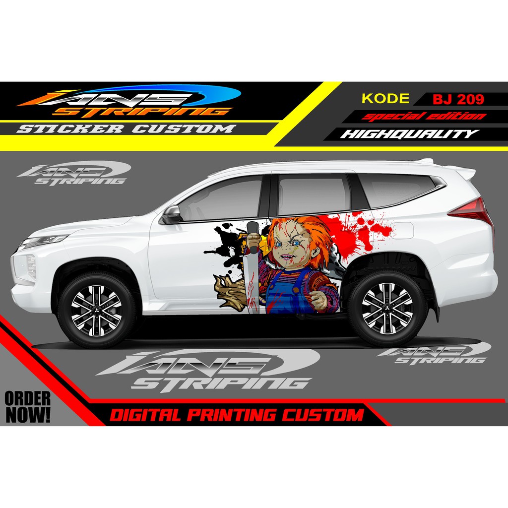 STICKER MOBIL PAJERO SPORT, FORTUNER