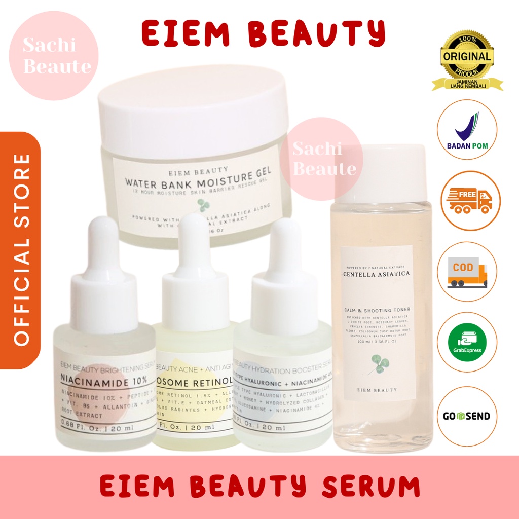 Eiem Beauty Serum Brightening Serum Hydration Serum Baby Face Acne Free Serum Water Bank Moist Moisturize Moisturizer toner eiem serum eiem jerawat serum eiem mencerahkan serum eiem pelembab serum eiem beauty