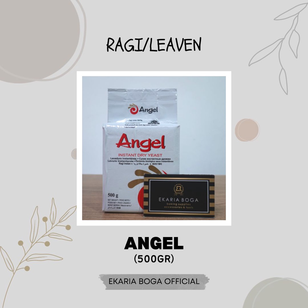 

RAGI | RAGI INSTAN KERING | PENGEMBANG KUE / ROTI | ANGEL | INSTANT DRY YEAST WHITE | ANGEL 500GR