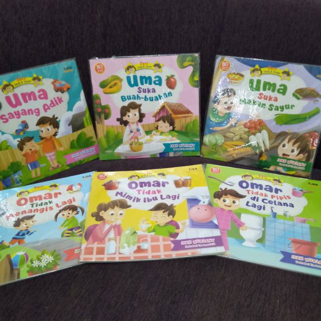 Seri Omar dan Uma. Buku anak murah. Buku anak tiga ananda.