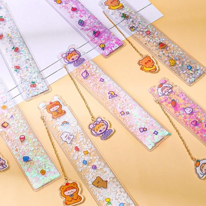 

PENGGARIS QUICKSAND GLITTER GIRL PEMBATAS BUKU LENTUR GANTUNGAN LUCU - CAKE BEAR