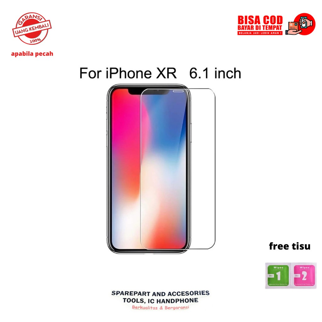 TEMPERED GLASS / TG / ANTI GORES IPHONE XR 6.1 INCH KUALITAS TERBAIK