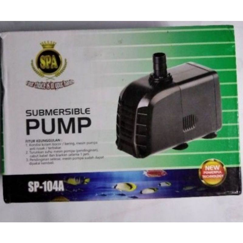 Pompa Air Celup SPA SP-104A Hidroponik Aquarium Kolam SP104A SP 104 A