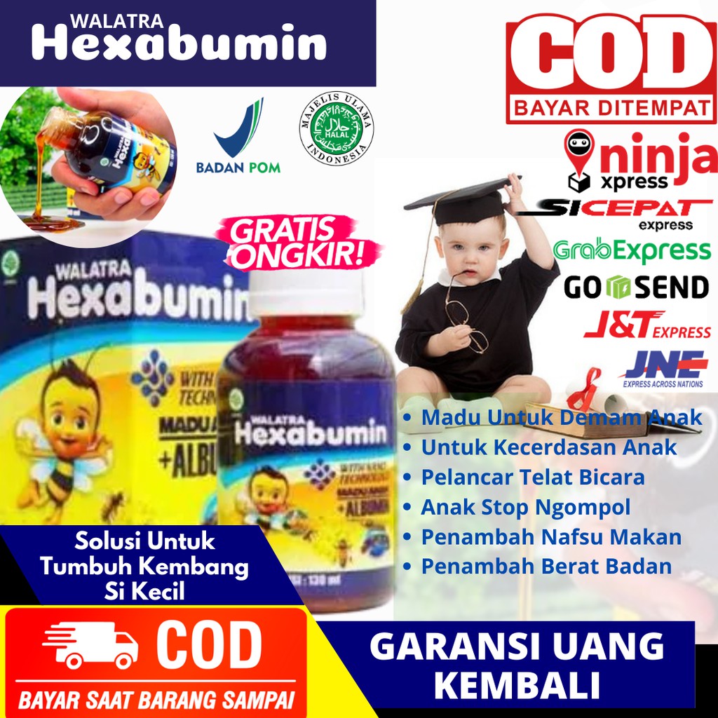 Madu Untuk Kesehatan Anak - Obat Demam Anak - Anak Diare - Hexabumin Madu Anak Herbal Alami