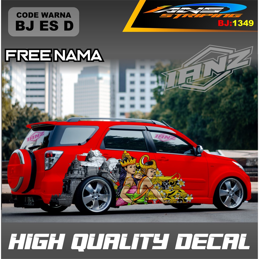 VARIASI DECAL STICKER DESAIN TERBARU MOBIL TERIOS / DECAL STIKER MOBIL TERBARU / STIKER MOBIL AVANZA XENIA INNOVA