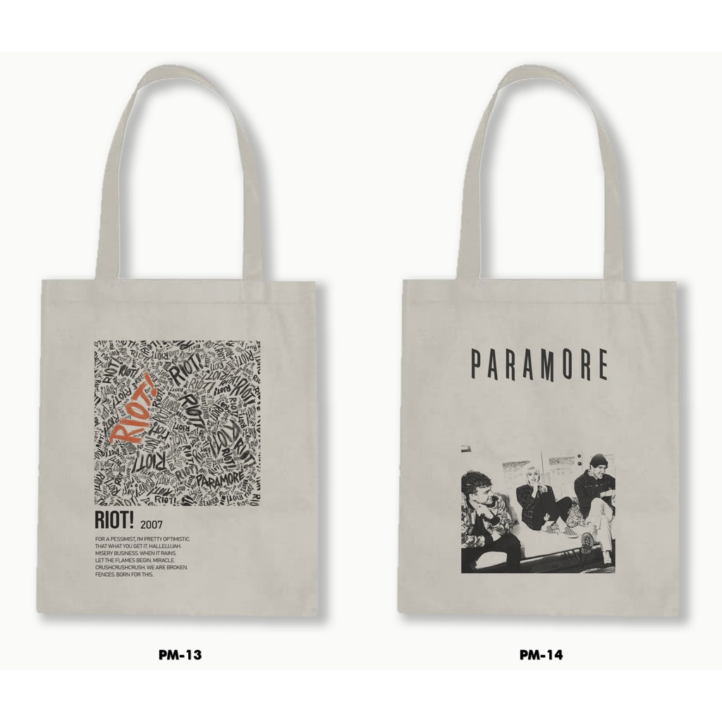 TOTE BAG BLACU - PARAMORE 01