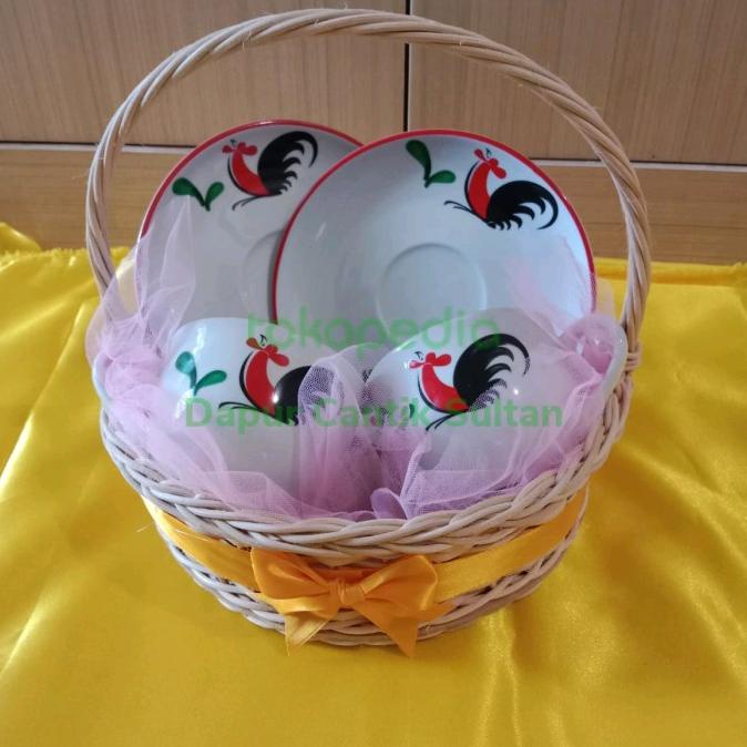 

Hampers Gift Lebaran Hari Raya Keramik set Motif Ayam